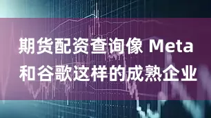 期货配资查询像 Meta 和谷歌这样的成熟企业